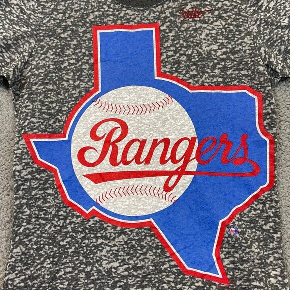 Nike Texas Rangers‎ Women’s Medium Short Sleeve MLB T-shirt Grey - Picture 2 of 10